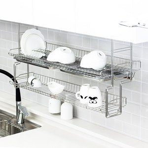 와이드 싱크선반 800-2단 (광폭), 은색, 2단