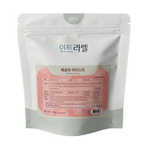 민트라벨 복숭아아이스티 파우더 1kg, 1개