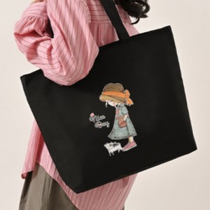 시크홈 에코백 여성 캔버스 무지 숄더백