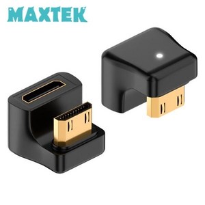 [MAXTEK] 맥스텍 Mini HDMI to Mini HDMI 연장젠더 U형 180도꺽임 ㄷ형 [MT425], 1개, 20mm