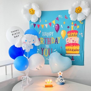 하피블리 산리오 캐릭터 풍선 아이 생일 파티 용품 세트, 시나모롤, 스페셜세트