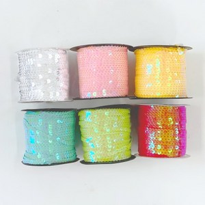 만들기재료 줄스팽글 레인보우 6색상, 빨강