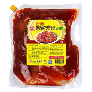 오뚜기 오쉐프 통닭양념 순한맛 2kg, 4개