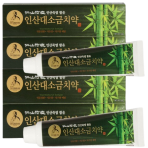 인산죽염 대소금치약 160g, 4개