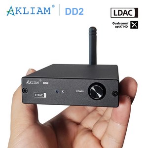 AkLIAM DD2 블루투스 5.1-SPDIF 동축 및 광 출력 디지털 인터페이스 LDAC 컨버터, Black