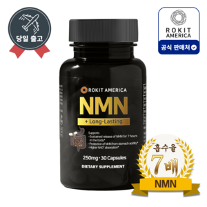 7배 흡수를 높인 NMN 롱라스팅 500mg(2캡슐) by 로킷아메리카, 1개, 30정