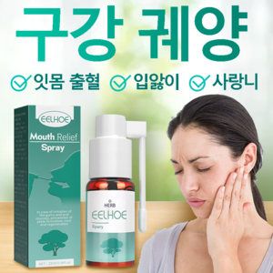 구내염 미스트 혀가 마르고 갈라지고 혀가 갈라지며 구내궤양 잇몸통 미스트 HM0012, 1개, 25ml