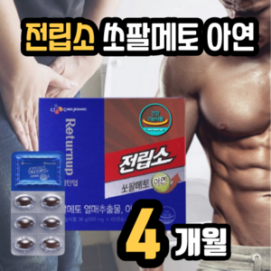 CJ제일제당 리턴업 전립소 쏘팔메토 아연 + 쇼핑백 증정, 60개입, 2박스