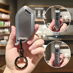 HAKO 메탈릭 TPU 차키케이스+키홀더 (2024기아 호환), K-10, 메탈릭실버