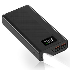 THOUSTA 대용량 보조배터리 30000mAh, 블랙, T823