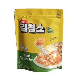 더다믐 김치부각 김칩스 과자 갈릭치즈맛, 40g, 5개