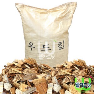 [조이가든] 우드칩 90리터 (잡초방지 멀칭 깔개 나무칩), 1개, 90L