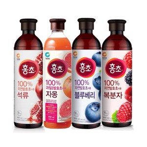 청정원 홍초 900ml 석류 + 자몽 + 블루베리 + 복분자 1개씩 총 4개, 1개