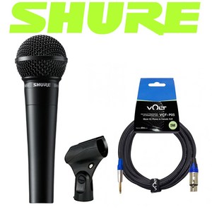 SHURE 슈어 SM58 유선마이크 보컬 강의 행사용 강의용 홈 레코딩 다이나믹 마이크 블랙 에디션 XLR-55 케이블 (스위치없음), SM58+XLR-55(5M)