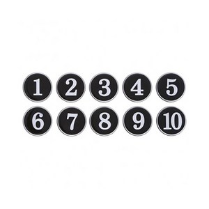 아트사인 번호판35 에폭시 검정 1-100 지름35mm 스티커형식, 11-20, 1개