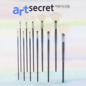 새한아트 아트시크릿 450 FAN 유화 아크릴 브러쉬 돈모 붓, 14호