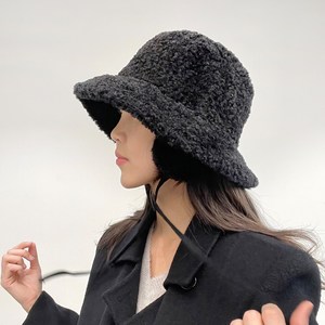 테디 푸들 버킷햇 퍼 귀도리 방한 군밤 벙거지 따뜻한 겨울 털 모자