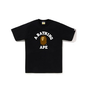 A BATHING APE COLLEGE TEE M BLACK