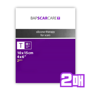 제왕절개 흉터 밴드 산부인과 전용 밥스카케어 T 패치 시트 실리콘밴드 켈로이드 제거 수술 상처 드레싱 임산부 흉터패치 10 x 15cm, 2개
