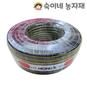 흑고압 편사호스 15mm x50M롤 이끼가 생기지 않는 물호스 흑편사호스 편사호스 수도호스, 1개