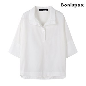 보니스팍스데일리 카라 언발 솔리드 반팔 셔츠 XO1BA045L01234417