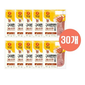 백설 CJ 구이한판 그릴스모크햄 60g, 30개