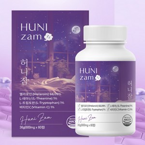 식물성 멜라토닌 수면 유도제 영양제 허니잠 l 엘 트립토판 테아닌 몽모랑시 타트체리, 1개, 60정