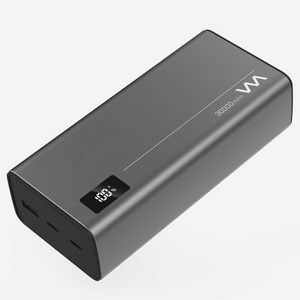 더블유엠 27W 퀵차지 PD3.0 초고속 보조배터리 30000mAh 3대 동시충전 WM-QC-30000, Dark Gray