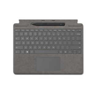 마이크로소프트 서피스 프로8 전용 시그니처 키보드 + 슬림 펜 2 세트, 플래티넘(키보드), 무광택 검정 플라스틱 엔클로저(펜), 일반형, 8X6-00077