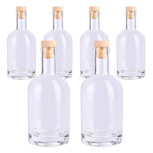 가인글로벌 위스키375 유리병 주류병 더치병 담금주 술병, T코르크(우드), 6개, 375ml