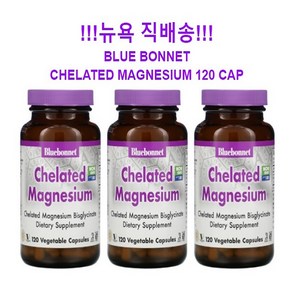 bluebonnet 블루보넷 킬레이트 마그네슘, 120정, 3개