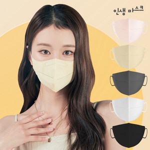 [인생마스크] KF94새부리형 성인용 국산 식약처인증 보건용마스크100매, 베이지L, 4개, 25매입