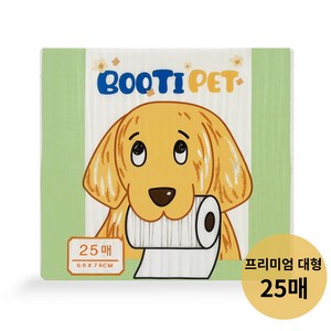 부티펫 강아지 배변패드 꽃무늬 프리미엄 큰패드 70g 60*76 25매입 SAP 7g, 1개