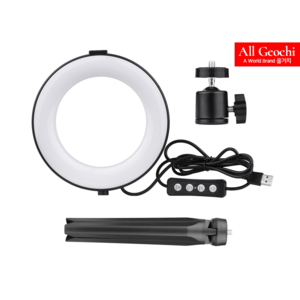 링 라이트 6인치 조명 360도 볼마운트 삼각대 포함 LED 유튜브촬영조명 라이브방송, 8인치 링조명(삼각대+볼헤드+폰거치대), 1개