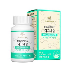 뉴트리메이드 쌀 마그네슘 750mg 1개입, 1개, 120정