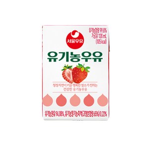 서울우유 유기농 딸기우유 120ml, 32개