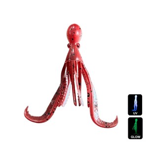 [선경] 타이라바 UV 타코웜 꼴뚜기웜 대구 참돔 TPE소재, 3D 화이트, 1개
