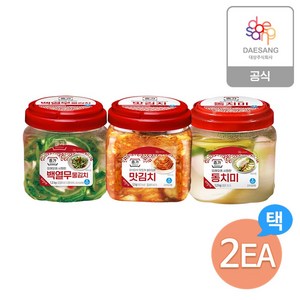 [KT알파쇼핑]종가 김치1.2kg(백열무물/동치미/맛김치) 3종 택 2개, 맛김치1.2kgx2개, 1.2kg