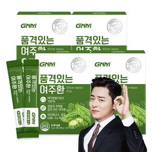 GNM 품격있는 국산 여주환 스틱(여주분말 가루 100%), 90g, 4개