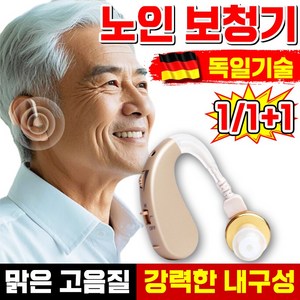 [빠른 배송] 독일 노인 음성 증폭기 보청기 귀걸이형 충전식 포낙 청력보조 부모님선물, 1개, B-고급형 USB충전식
