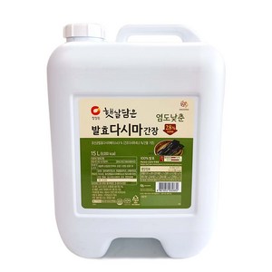 대상 청정원 염도낮춘 발효 다시마 간장, 15L, 1개