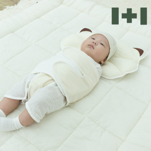 [1+@] 아나랩+아나벨 신생아딸꾹질모자 set 모로반사스트랩 속싸개 출산선물 뒤집기방지