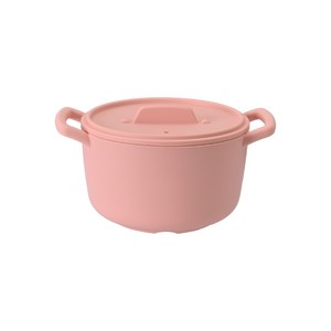 HOME DECO 전자레인지 실리콘 찜기 600ml, 1개, 핑크