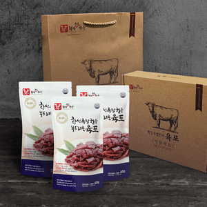 횡성한우 부드러운 육포 선물세트 (40g x 10팩), 40g, 10개