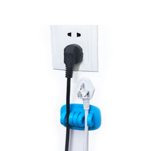 다용도 케이블 고정 홀/TPU재질/케이블정리/선정리/고정홀더, 블루, 1개