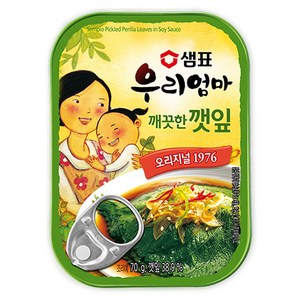 샘표 우리엄마 깨끗한 깻잎, 70g, 6개