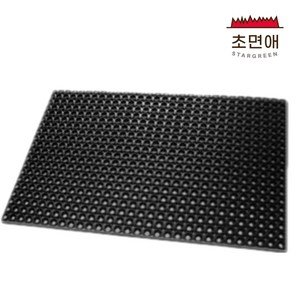 초면애 원형고무매트 업소용 산업용 식당 주방 미끄럼방지 60x90cm 블랙, 1개