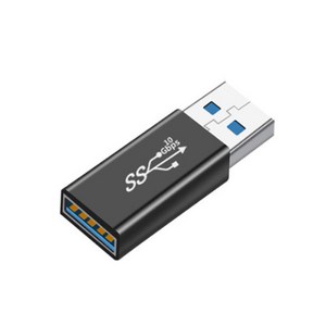 [티테크놀로지] [AM-AF] USB-A 3.0 to USB-A 3.0 M/F 연장젠더 T-USB3-AMAF [블랙], 1개