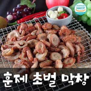 참좋은 훈제 초벌 막창 간편한 캠핌용 가정용 냉동 훈연 돼지 소 대창 막창, 1개, 500g