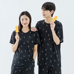 여름 커플잠옷 쿨 냉감 냉장고 반팔 잠옷 세트 투칸